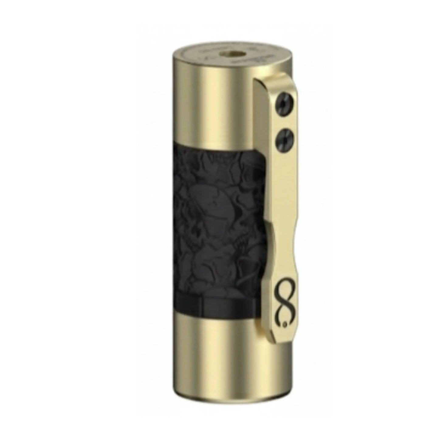 Hyperion V2 mech vape mod in gold and black design, featuring precision and portability in a modern style.