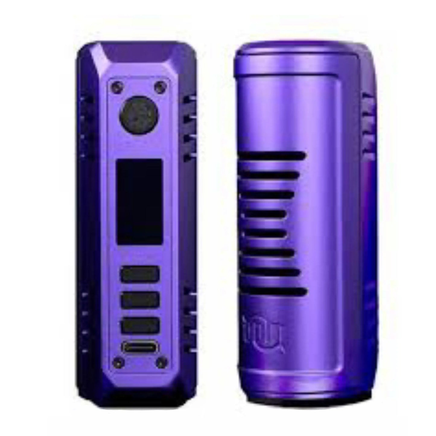 Odin Mini V2 vape mod by Vaperz Cloud, Dovpo, and Vaping Bogan in purple color, featuring a compact design.