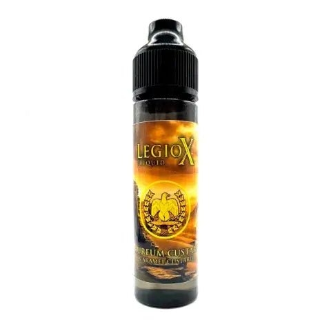 Aureum Caramel Custard E-Liquid by LegioX. 50ml Shortfill, 40ml and 30ml Longfill.