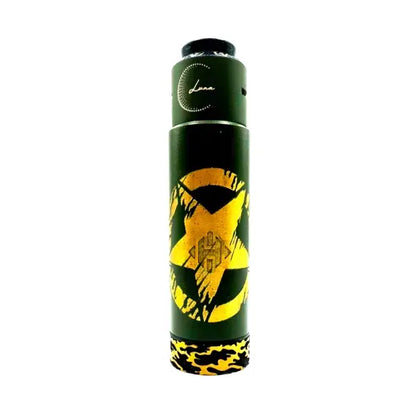 Hydra 21700 Mech Tube by Infinite Modz, handmade exclusive for LegioX, vibrant design with yellow and black pattern.