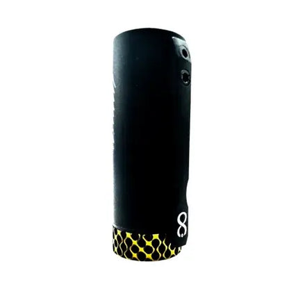 Hydra 21700 Mech Tube Mod by Infinite Modz, handmade with 25mm diameter, exclusive to LegioX, showcasing black and yellow design.