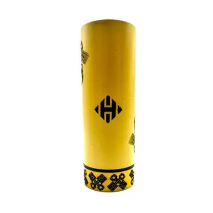 Hydra 21700 Mech Tube by Infinite Modz, yellow design, 25mm diameter, exclusive to LegioX, handcrafted for versatile vaping.