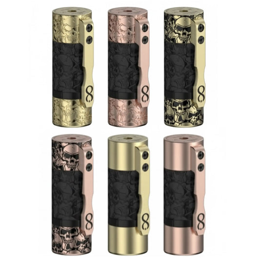 Hyperion V2 mech vape mod available in multiple colors and designs, showcasing its stylish and ergonomic build.