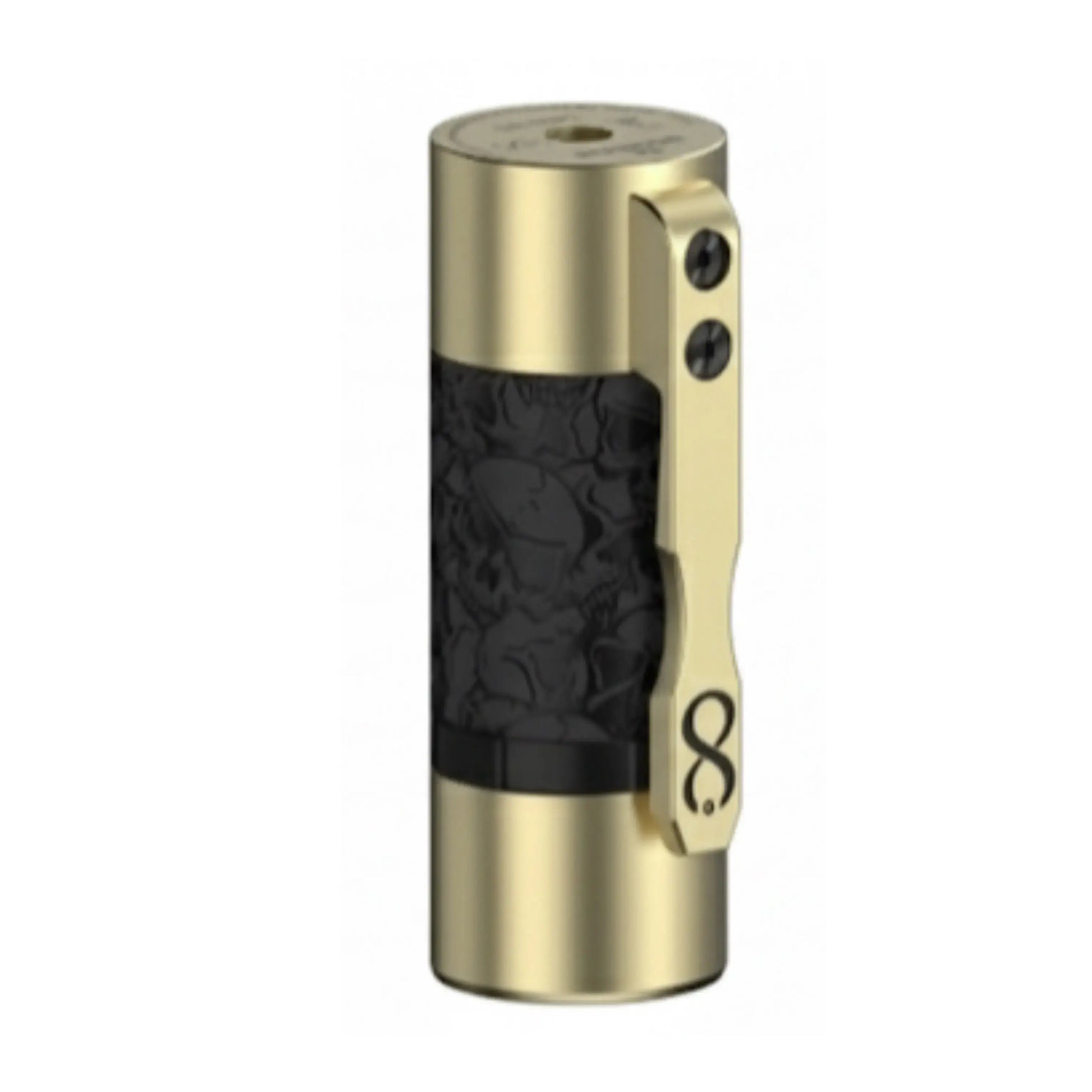 Hyperion V2 mech vape mod in gold and black design, featuring precision and portability in a modern style.
