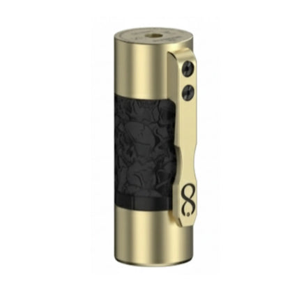 Hyperion V2 mech vape mod in gold and black design, featuring precision and portability in a modern style.