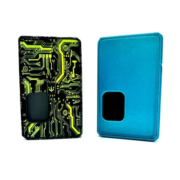 Magnus 21700 Mech Squonk Mod by Infinite Modz in circuit and blue designs