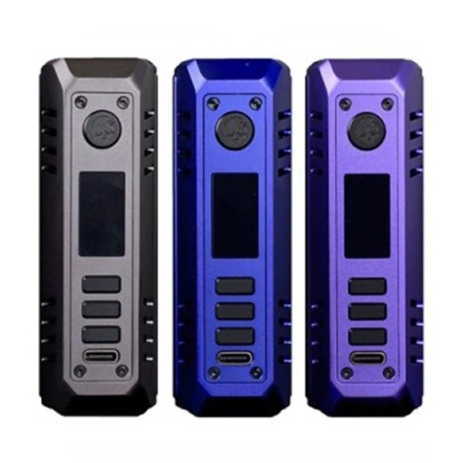 Odin Mini V2 by Vaperz Cloud in black, blue, and purple colors showcasing compact design and features.