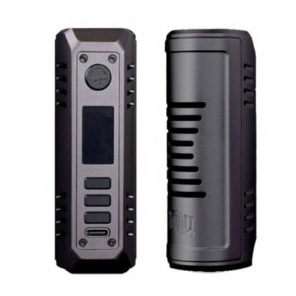 Odin Mini Mod in black color showing front and back view, designed for compact vaping experience.