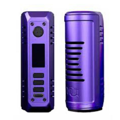 Odin Mini V2 vape mod by Vaperz Cloud, Dovpo, and Vaping Bogan in purple color, featuring a compact design.