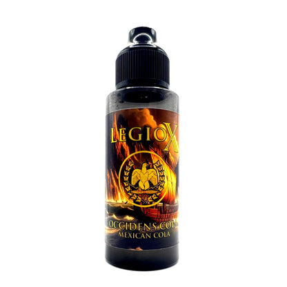 Occidens Cola E-Liquid bottle featuring Mexican Cola flavor with a striking black and gold label design.